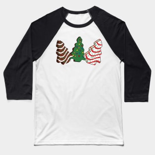 Christmas Tree Snack Cakes Baseball T-Shirt